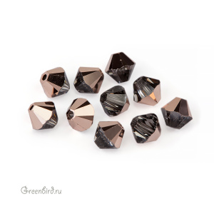 Swarovski 5328 Биконусы 6 мм, розовое золото (#001ROGL), уп. 10 шт.