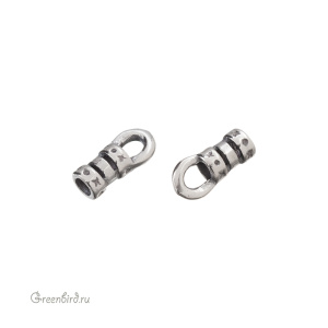 JBB Концевик-кримп, 9,2 мм, ант. серебро (#PAS160)