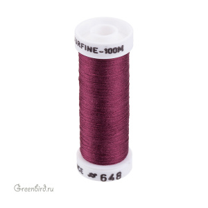 Шелковая нить Au Ver a Soie Soie Surfine, приглушенный бордо, 100 м (#648) Шелковая нить Au Ver a Soie Soie Surfine, приглушенный бордо, 100 м (#648)