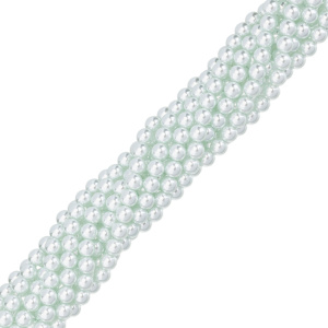Жемчуг Crystalbird, круглый, 6 мм, Light Green, нить (#502)