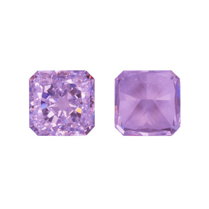 Crystalbird Фианит квадратный 12 мм, фиолетовый, 1 шт. (#CBFN-SQ12-04)