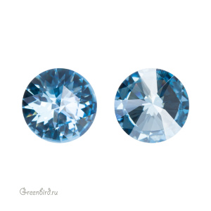Swarovski 1401 Роза круглый 8 мм, аквамарин сияющий (#202IGNIT), 1 шт.