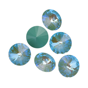 Уценка: Swarovski 1122 Риволи 14 мм, шелковистый шалфей делайт (#001L147D), 1 шт.