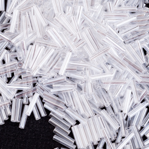 Бисер MIYUKI Slender Bugle 6 мм – Crystal Luster (#160), 10 г