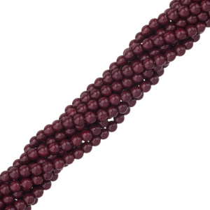 Жемчуг Crystalbird, круглый, 6 мм, бордовый, нить (#70)