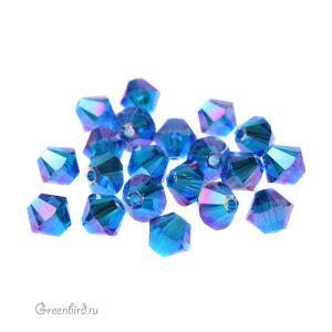 5328 Bicone 4mm – Capri Blue AB 2X (#243AB2) 5328 Bicone 4mm – Capri Blue AB 2X (#243AB2)