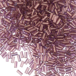 Бисер MIYUKI Bugle 3mm – Gold Luster Amethyst (#2441), 10 г