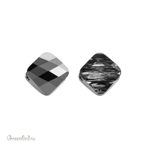 Swarovski 5054 Бусина Мини Ромб 6 мм, серебряная ночь (#001SINI), 1 шт.