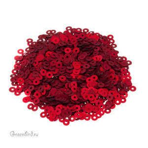Пайетки 3мм плоские Rosso (#466W)