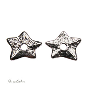 Элемент под заклепку "Звезда", ант. олово (#TC-5798)