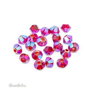 5328 Bicone 3mm – Scarlet AB2X (#276AB2)