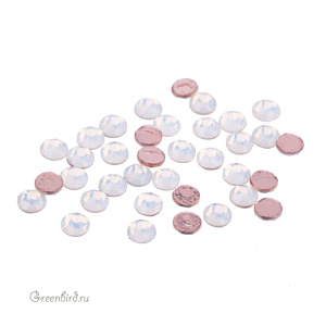 2078 Кристаллы горячей фиксации Rose Flatback SS12 – White Opal (#234), уп. 36шт.