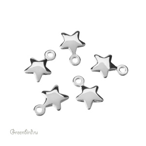 Подвеска "Звездочка", родий, 1 шт. (#SV1701-Pendant-50R)