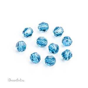 Swarovski 5000 Бусины круглые 4 мм, индиколит (#379), уп. 10 шт.