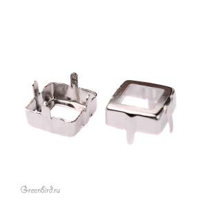 4481 Оправа для Vision Square Fancy Stone 12 мм, родий