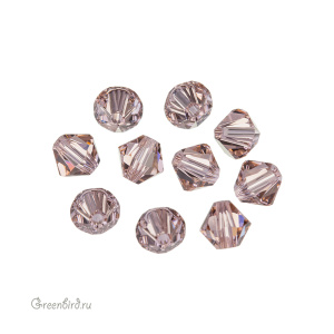 Swarovski 5328 Биконусы 5 мм, винтажный розовый (#319), уп. 10 шт.