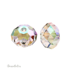 Swarovski 5040 Бусина Бриолетт 6х4 мм, райское сияние (#001PARSH), 1 шт.