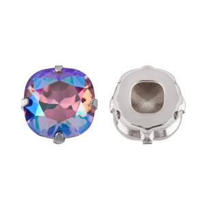 Кристалл в оправе 4470C 14 мм Crystalbird - Violet AB (#371AB), родий, 1 шт. (#CBCS-0061)