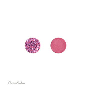 86601 BeCharmed Pave Cabochon 6 мм — Rose (#209)
