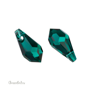 Swarovski 6000 подвеска Капля 11x5,5 мм, изумруд (#205), 1 шт.