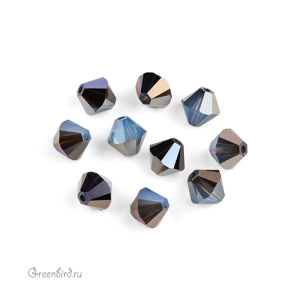 Swarovski 5328 Биконусы 6 мм, белый опал небесно-голубой (#234SKYB), уп. 10 шт.