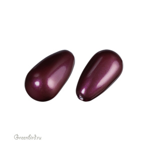 Swarovski 5816 Жемчуг полупросверленный капля 15x8 мм, ежевичный (#784), 1 шт.