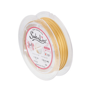 Ювелирный тросик SakuLux 7 – 0,6 мм, золотой, 10 м (#SL7X060SG10)