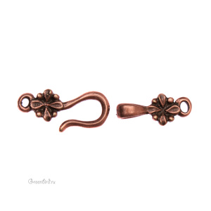 JBB Замок-крючок "Клевер", ант. медь (J158-00)