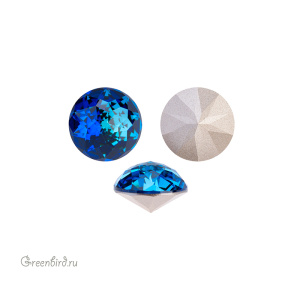 1400 Brilliant Round Stone 10 мм – Bermuda Blue (#001BB)