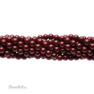 Swarovski 5810 Жемчуг 3 мм, бордовый (#538), уп. 50 шт.