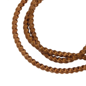 Канитель фигурная "зигзаг" 2.6 мм, золотисто-коричневый (KAN4263)