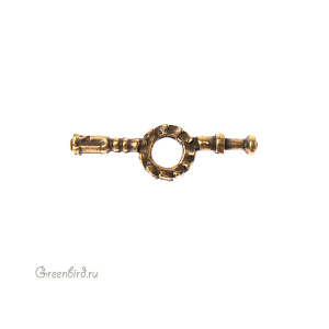 "Стимпанк", тоггл-элемент, ант. латунь, 1 шт. (#Л1437)