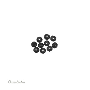 5040 Бусины Briolette Bead 4x3mm – Jet (#280)