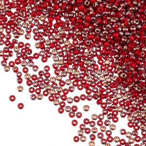 Бисер чешский PRECIOSA Czech круглый 11/0, непрозрачный, Light Red Capri (#93170-27101), 10 г