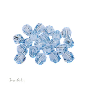 Swarovski 5000 Бусины круглые 3 мм, аквамарин (#202), уп. 20 шт.