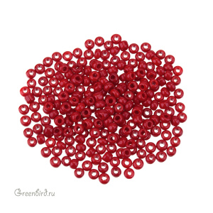 Винтажный бисер круглый 8/0, Op. Dk. Red (#27)