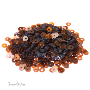 Пайетки LM Paris 3мм плоские Nacrolaque Medium Brown 60 (#LM47)