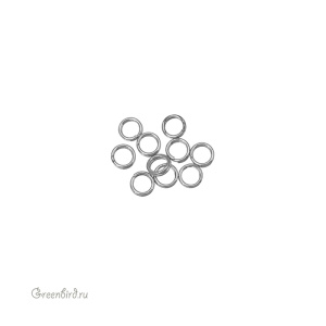 Соединительные кольца двойные 5 мм, родий, уп.10 шт. (#SVA-Rings-022R)