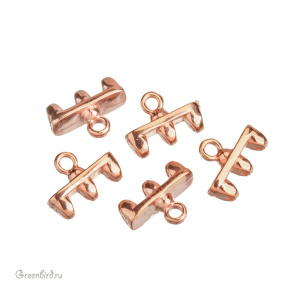 CYMBAL Концевик "Rozos" для SuperDuo на 3 нити, розовое золото, 1 шт. (#SD-012434-RG)