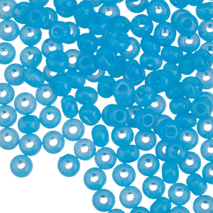 Бисер чешский PRECIOSA Czech круглый 6/0, полупрозрачный, Aqua Opal (#02634), 10 г
