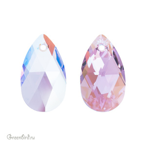 6106 подвеска Pear Shaped 22mm – Light Amethyst Shimmer (#212SHIM)