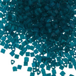 Бисер TOHO Triangle 11/0 матовый прозрачный, сине-зеленый (#7BDF), 10 г