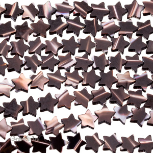 Бусины-звездочки 8 мм, шоколадный перламутр, 1 шт. (#SVA-PRL-033)