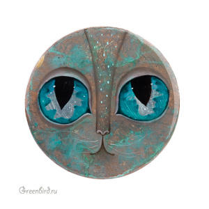 Авторский кабошон, ручная роспись (#JN3-18-1)