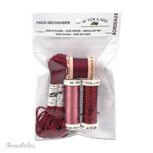 Набор ниток AVAS с объемными нитями, Bordeaux