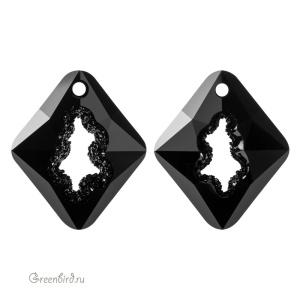 6926 подвеска Growing Crystal Rhombus 36mm – Jet (#280)