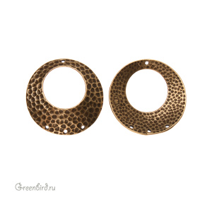 JBB Коннектор "Смещенный диск Hammertone 3:1", ант. латунь (JB-7326)