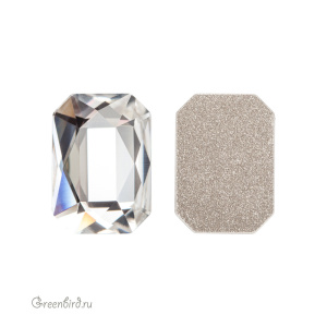 2602 Кристалл холодной фиксации Emerald Cut 14x10 мм – Crystal (#001)