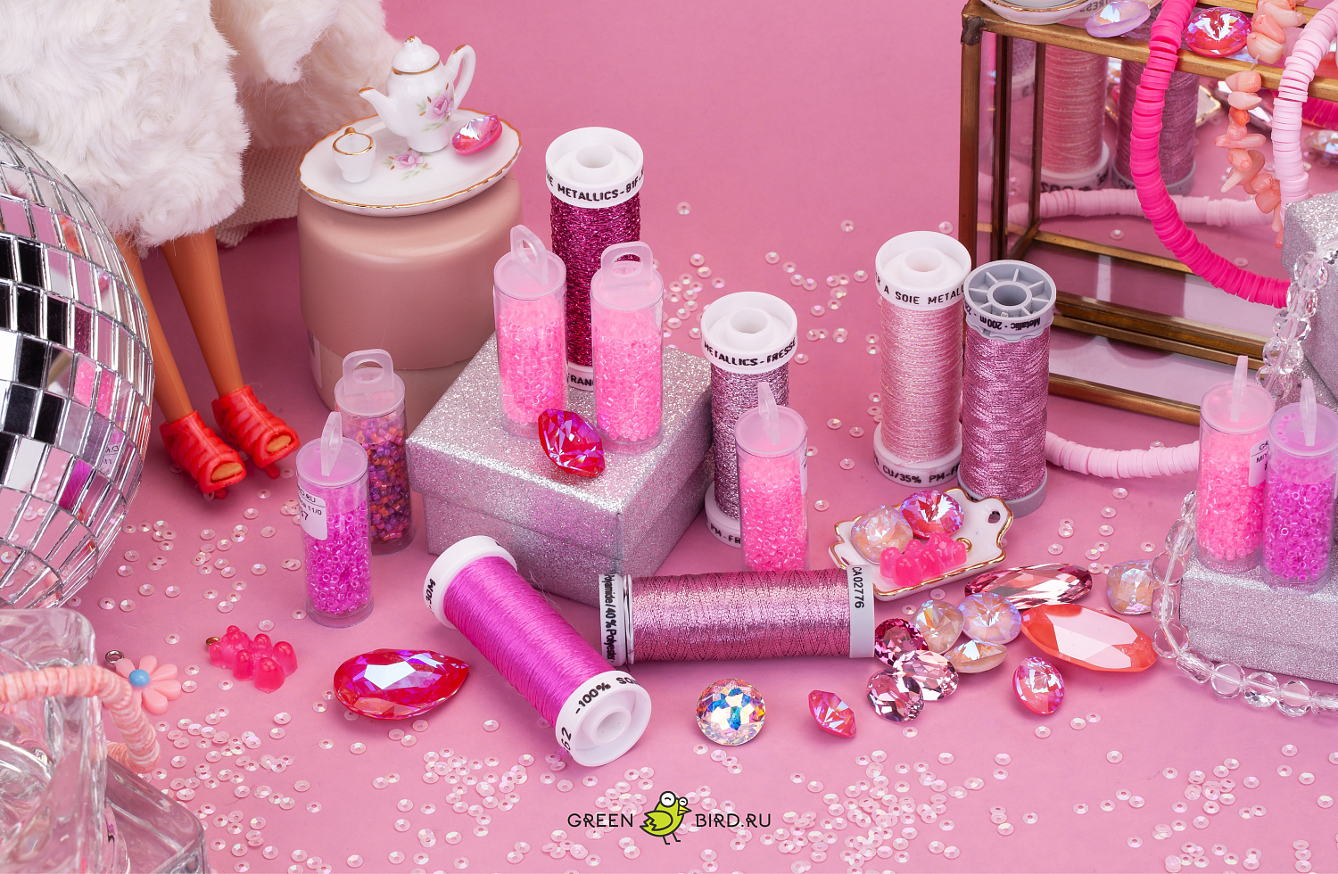 Розовые материалы в Greenbird.ru