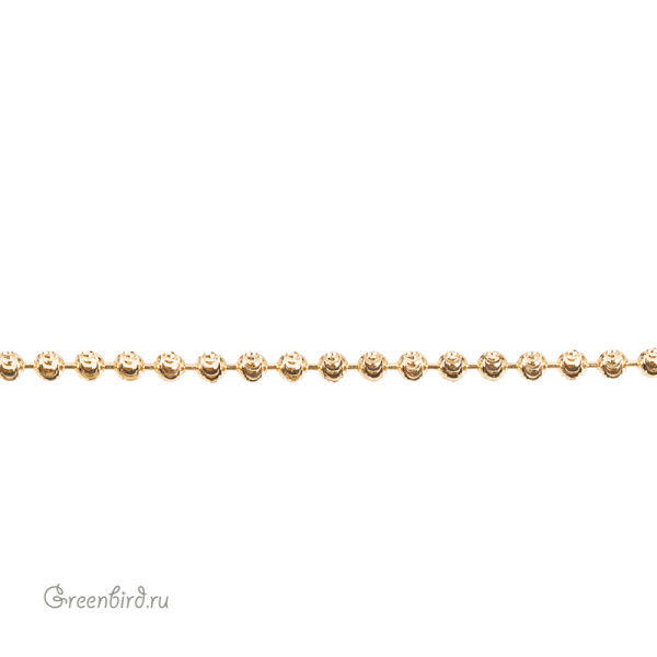 Цепочка с шариками, золото, 10 см (#SVA-Chain-33G)